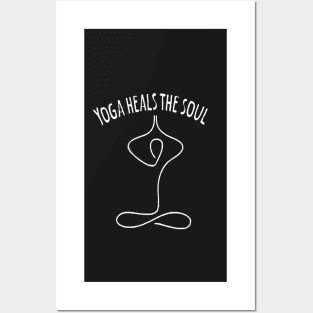 Yoga heals the soul lifestyle shirt Posters and Art
